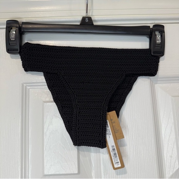 SKIMS Onyx Black Crochet Swim Bottoms Womens XL NWT - Picture 1 of 4